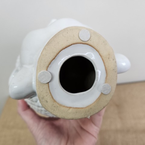 White Ceramic Buddha Head