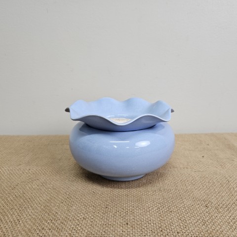 Light Blue Ceramic Flower Dish
