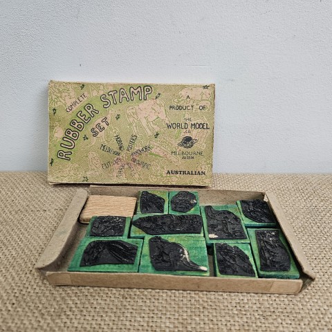 Vintage Rubber Stamp Set