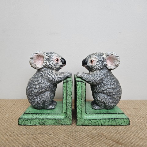Pair of Cast Iron Koala Bookends