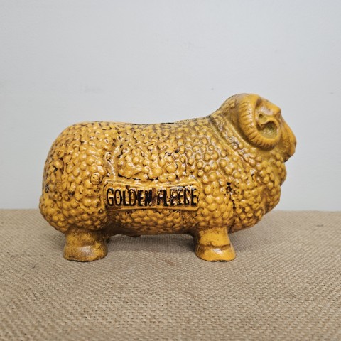 Cast Iron Golden Fleece Money Bank