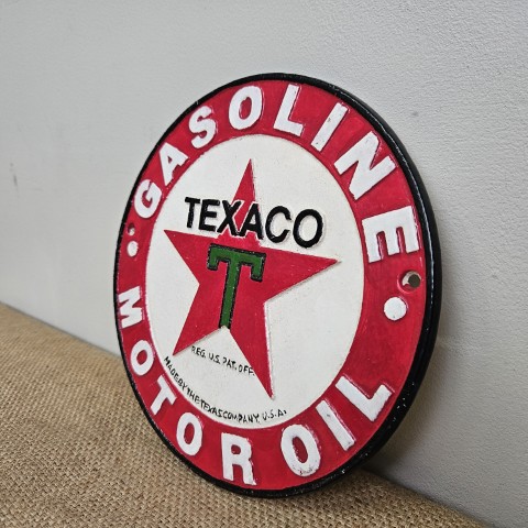 Cast Iron Texaco Wall Plaque