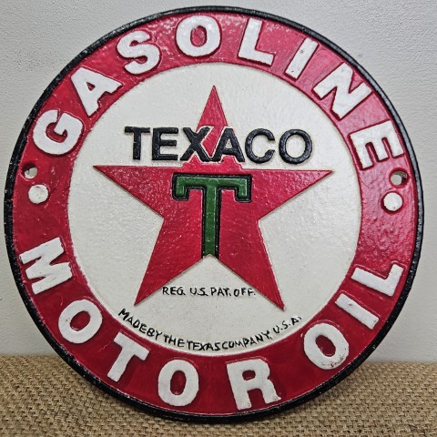 Cast Iron Texaco Wall Plaque