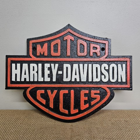 Cast Iron Harley Davidson Motorcycles Wall Plaque