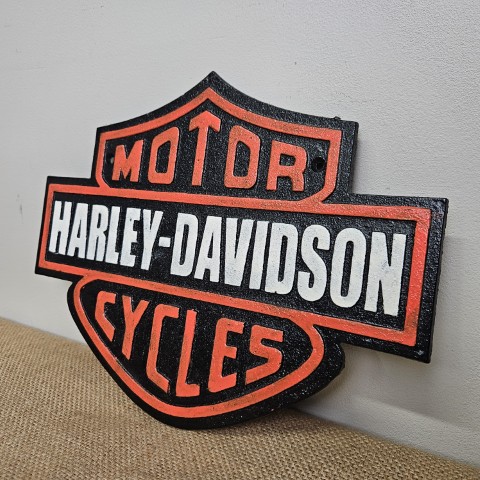Cast Iron Harley Davidson Motorcycles Wall Plaque