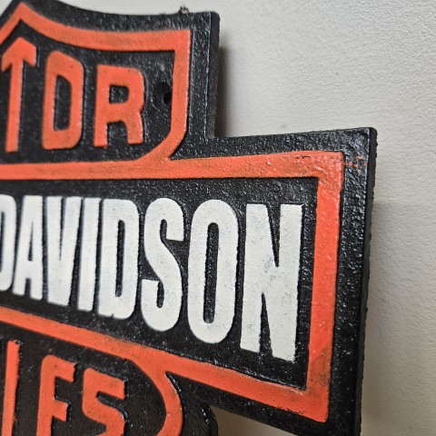 Cast Iron Harley Davidson Motorcycles Wall Plaque