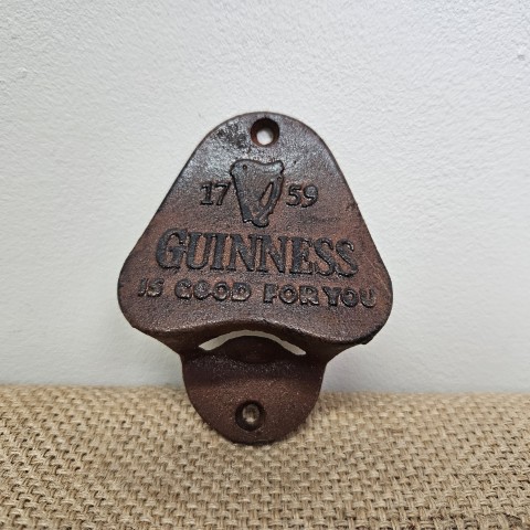 Cast Iron Rustic Guinness Bottle Opener