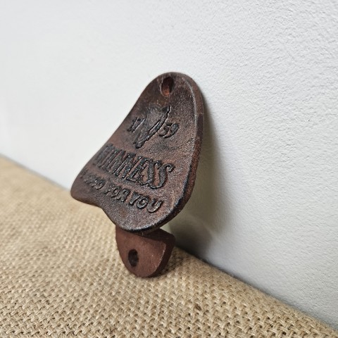 Cast Iron Rustic Guinness Bottle Opener