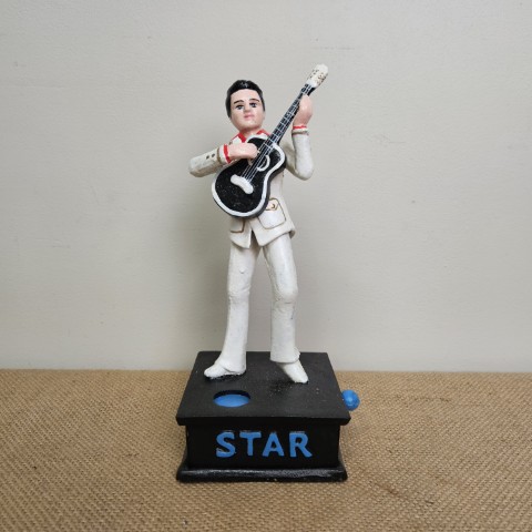 Cast Iron Elvis Money Bank