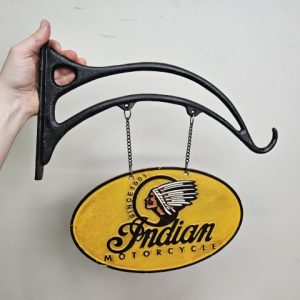 Cast Iron Indian Motorcycles Hanging Sign