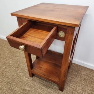 Vintage Lamp Table with Single Drawer