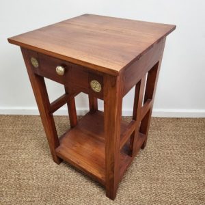 Vintage Lamp Table with Single Drawer