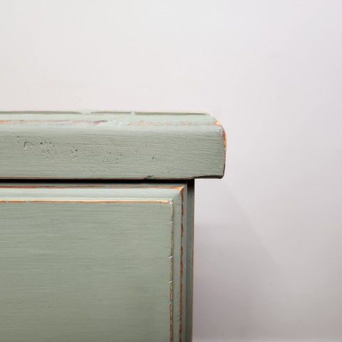 Handpainted Sage 3 Drawer Bedside Tables