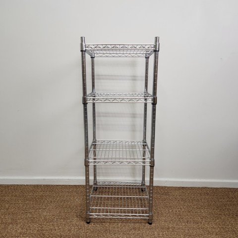 Vintage Chrome 4 Shelf Stand