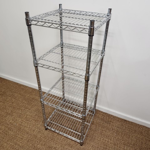 Vintage Chrome 4 Shelf Stand