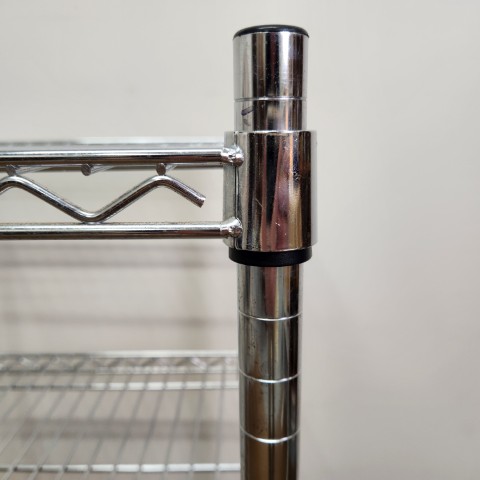 Vintage Chrome 4 Shelf Stand