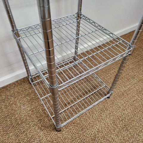 Vintage Chrome 4 Shelf Stand