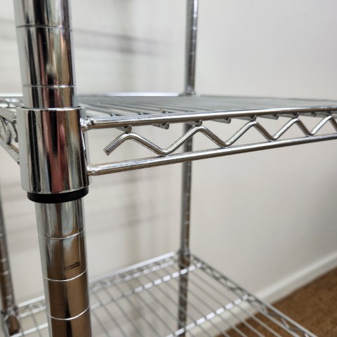 Vintage Chrome 4 Shelf Stand