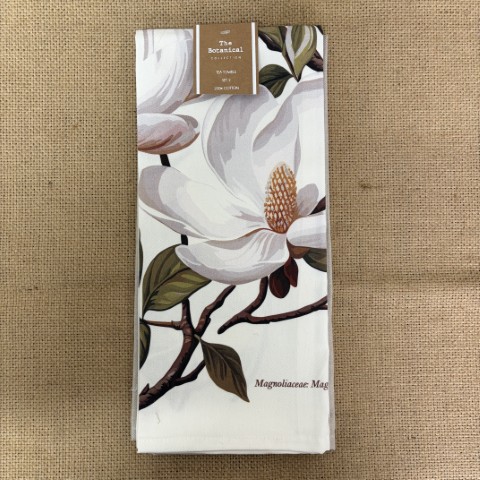 Set of 2 Cotton Magnolia Tea Towels