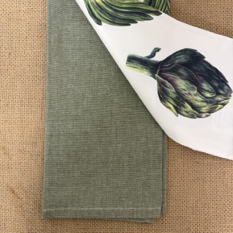 Set of 2 Cotton Artichoke Tea Towels