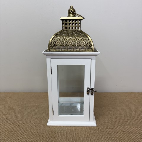 Moroccan White & Gold Lantern